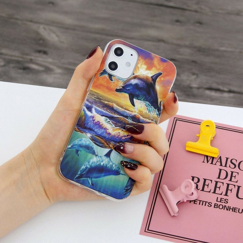 θηκη κινητου iPhone 12 Mini Τα Δελφίνια Είναι Δωρεάν