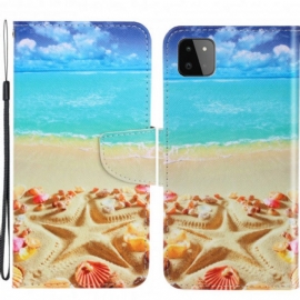 Κάλυμμα Samsung Galaxy A22 5G με κορδονι Strappy Beach