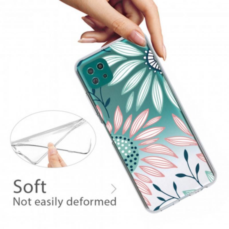 Θήκη Samsung Galaxy A22 5G Διαφανές Ένα Λουλούδι