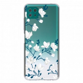 Θήκη Samsung Galaxy A22 5G Λευκά Λουλούδια