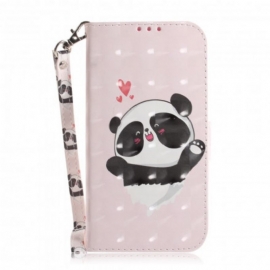 Κάλυμμα Moto G9 Play με κορδονι Panda Love Strap