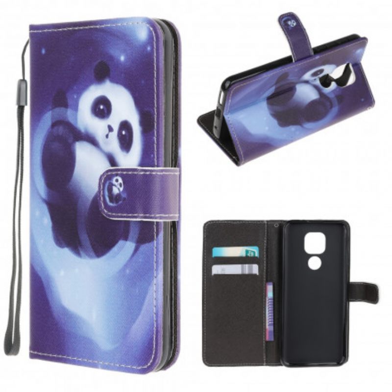 Κάλυμμα Moto G9 Play με κορδονι Panda Space Strap