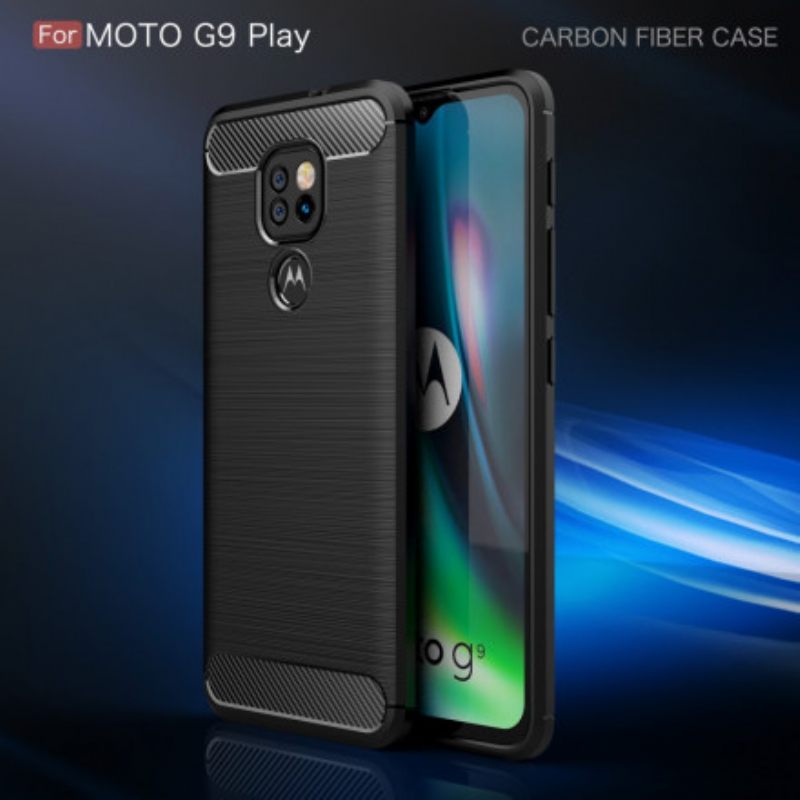 θηκη κινητου Moto G9 Play Βουρτσισμένη Ίνα Άνθρακα