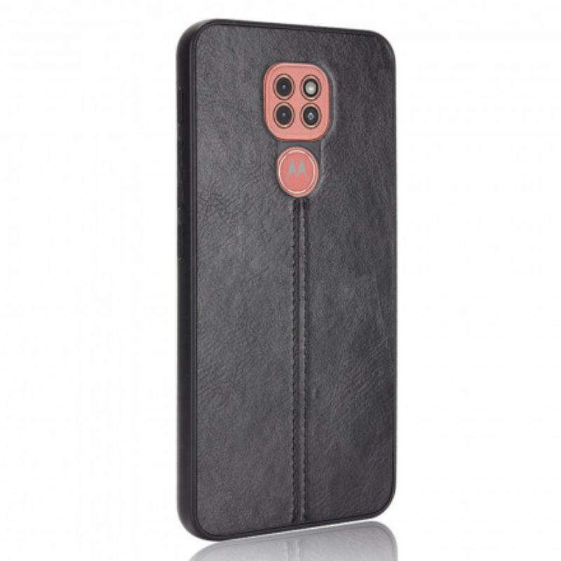 Θήκη Moto G9 Play Εφέ Δέρματος Ραφής