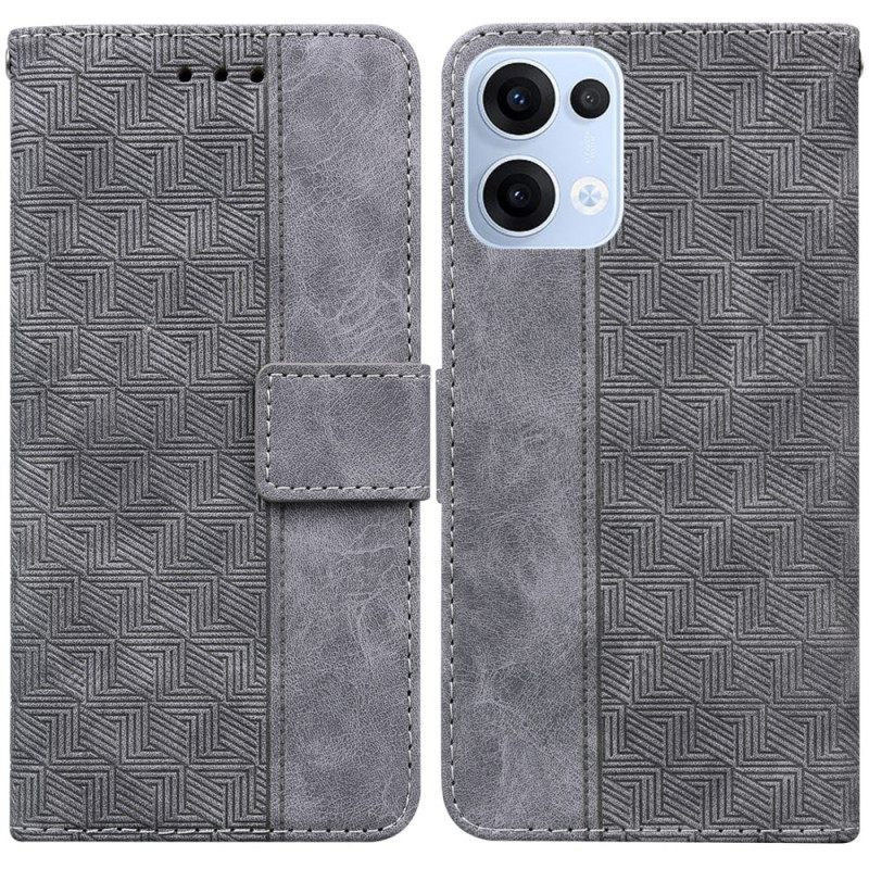 Δερματινη Θηκη Oppo Reno 13 5g Υφαντό Σχέδιο Σιλικόνης