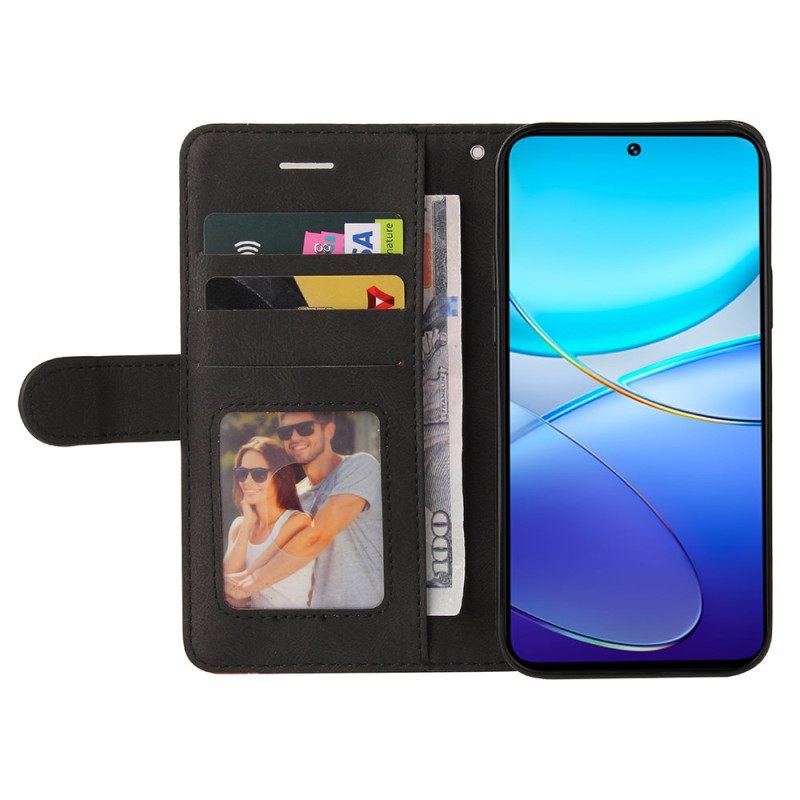 Δερματινη Θηκη Vivo V40 Se 5g Δίχρωμο Κυματισμό Σιλικόνης