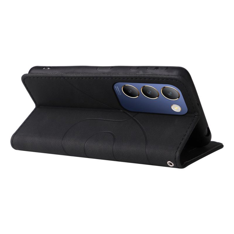 Δερματινη Θηκη Vivo V40 Se 5g Δίχρωμο Κυματισμό Σιλικόνης