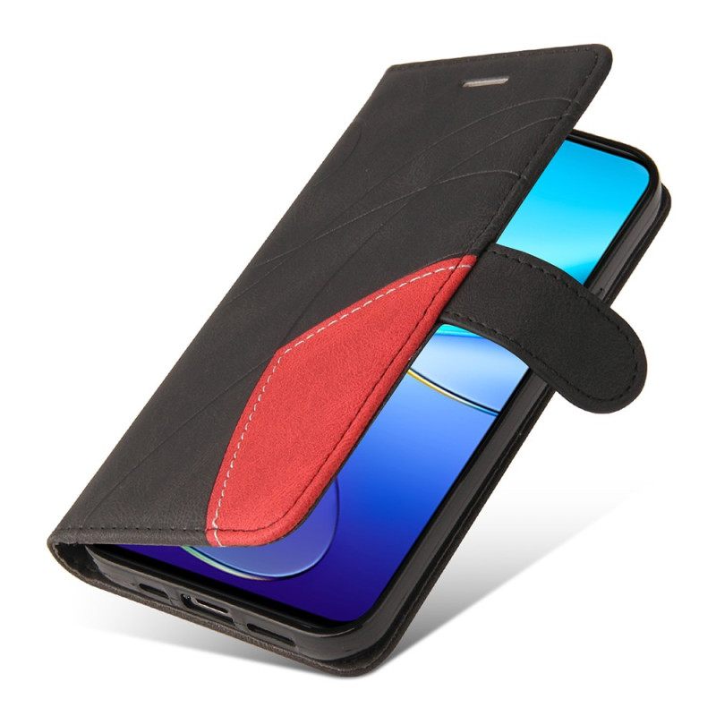 Δερματινη Θηκη Vivo V40 Se 5g Δίχρωμο Κυματισμό Σιλικόνης