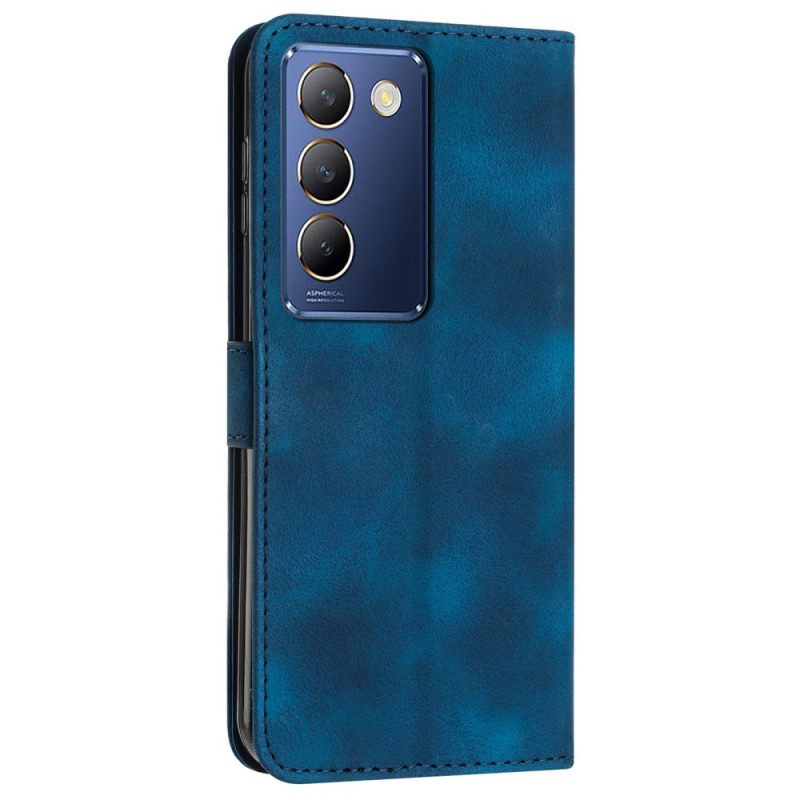 Δερματινη Θηκη Vivo V40 Se 5g Τριγωνικά Μοτίβα Ιμάντων Σιλικόνης