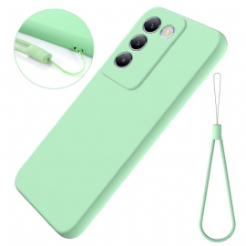 Κάλυμμα Vivo V40 Se 5g Υγρή Σιλικόνη Με Λουράκι Σιλικόνης