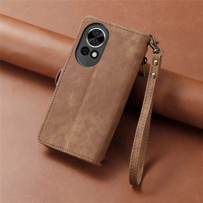 Θηκη Κινητου Huawei Nova 13 Πορτοφόλι Με Γεωμετρικό Σχέδιο Με Φερμουάρ