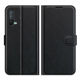 Θήκη Flip OnePlus Nord CE 5G Κλασικό Εφέ Λίτσι