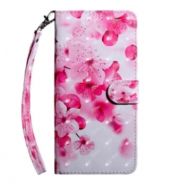 Θήκη Flip OnePlus Nord CE 5G Ροζ Λουλούδια