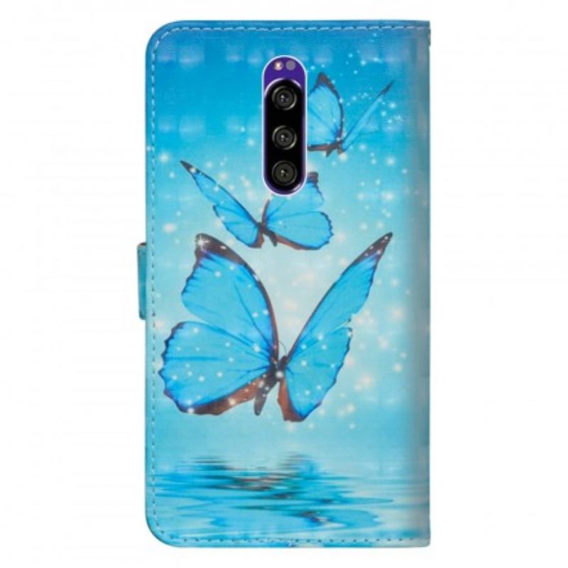 Κάλυμμα Sony Xperia 1 Πετώντας Μπλε Πεταλούδες