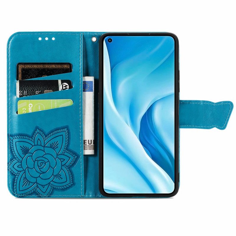 δερματινη θηκη Xiaomi Mi 11 Lite 5G NE / Mi 11 Lite 4G / 5G Μισή Πεταλούδα Των Αζτέκων