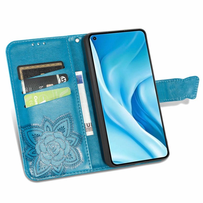 δερματινη θηκη Xiaomi Mi 11 Lite 5G NE / Mi 11 Lite 4G / 5G Μισή Πεταλούδα Των Αζτέκων