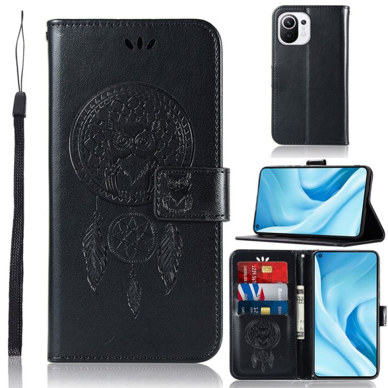 Κάλυμμα Xiaomi Mi 11 Lite 5G NE / Mi 11 Lite 4G / 5G Δερμάτινο Εφέ Dreamcatcher Owl