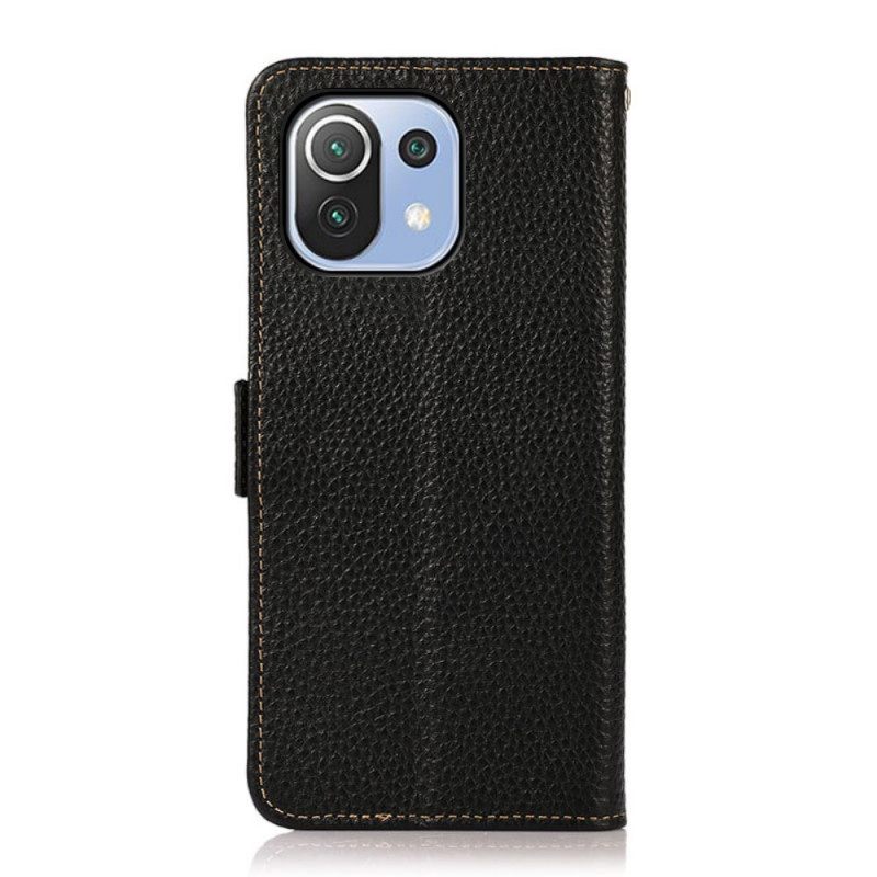 Κάλυμμα Xiaomi Mi 11 Lite 5G NE / Mi 11 Lite 4G / 5G Litchi Leather Khazneh Rfid