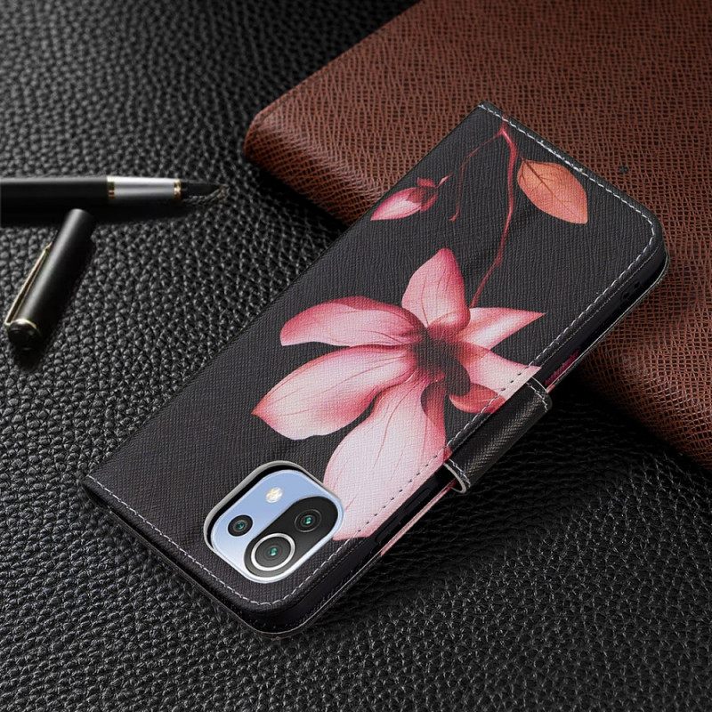 Κάλυμμα Xiaomi Mi 11 Lite 5G NE / Mi 11 Lite 4G / 5G Ροζ Λουλούδι