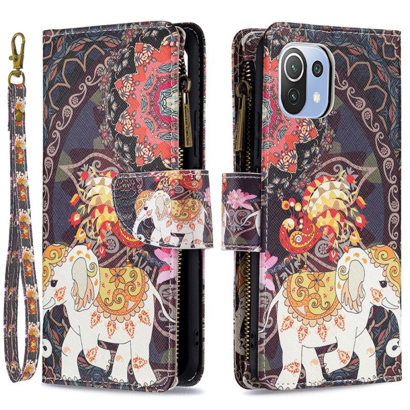 Κάλυμμα Xiaomi Mi 11 Lite 5G NE / Mi 11 Lite 4G / 5G Τσέπη Με Φερμουάρ Ελέφαντα