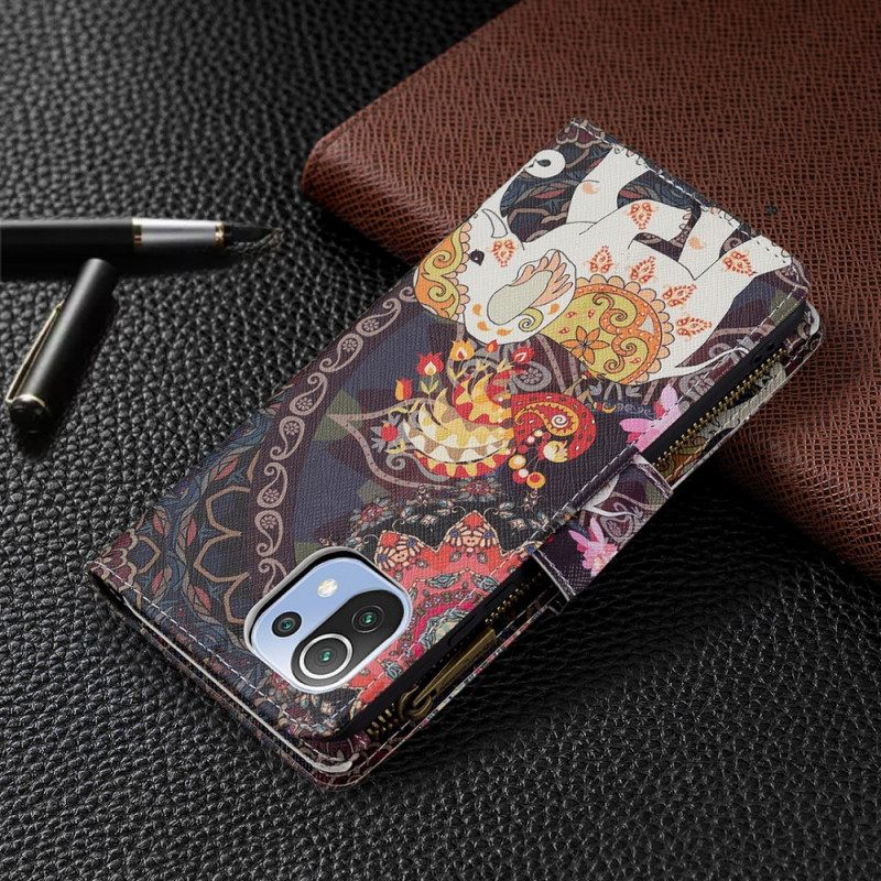 Κάλυμμα Xiaomi Mi 11 Lite 5G NE / Mi 11 Lite 4G / 5G Τσέπη Με Φερμουάρ Ελέφαντα