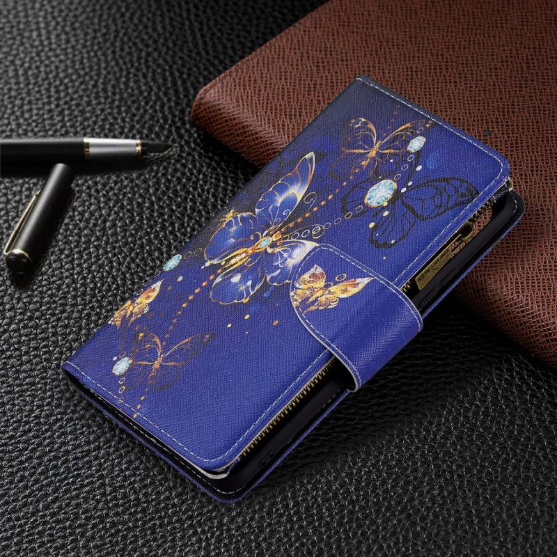 Κάλυμμα Xiaomi Mi 11 Lite 5G NE / Mi 11 Lite 4G / 5G Τσέπη Με Φερμουάρ Πεταλούδες
