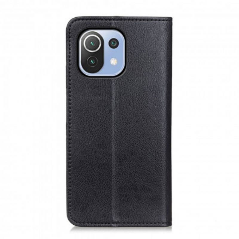 θηκη κινητου Xiaomi Mi 11 Lite 5G NE / Mi 11 Lite 4G / 5G Θήκη Flip Elegance Split Leather Litchi