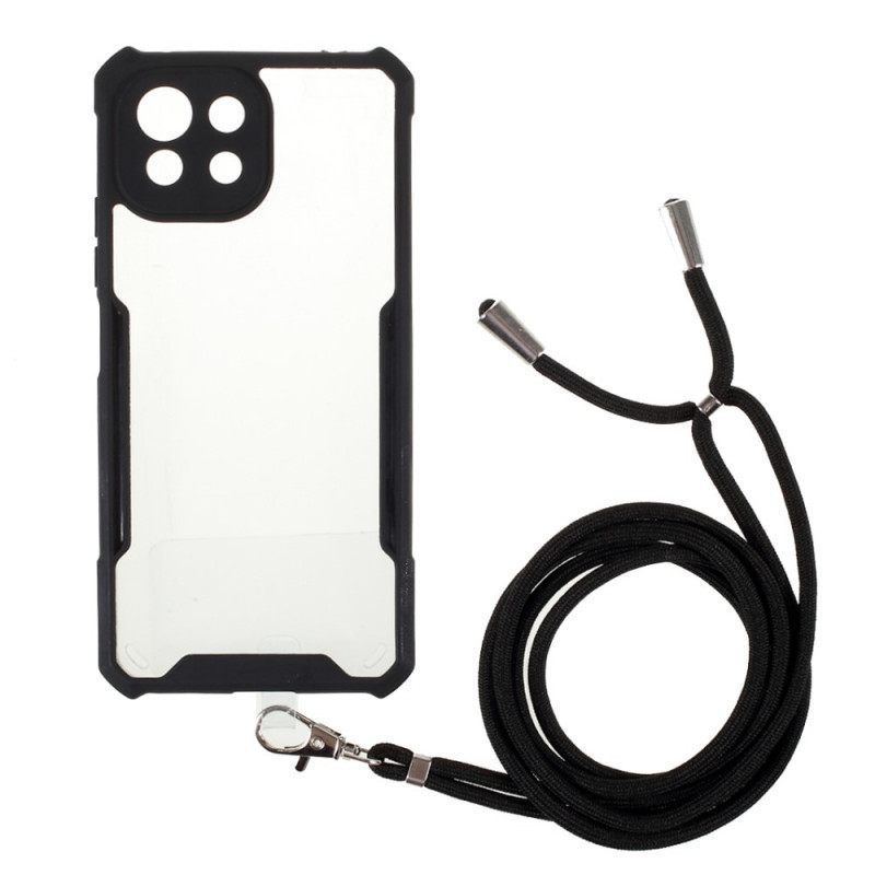 Θήκη Xiaomi Mi 11 Lite 5G NE / Mi 11 Lite 4G / 5G Υβρίδιο Με Έγχρωμο Κορδόνι