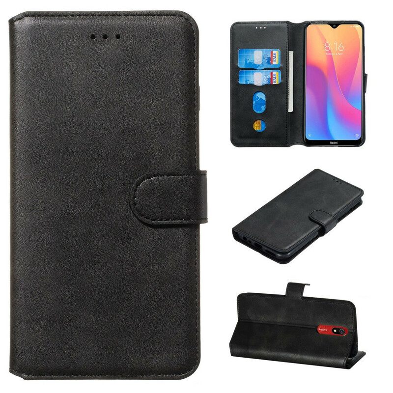 δερματινη θηκη Xiaomi Redmi 8A Ρετρό Στυλ Ψεύτικο Δέρμα