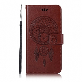 Κάλυμμα Xiaomi Redmi 8A Δερμάτινο Εφέ Dreamcatcher Owl