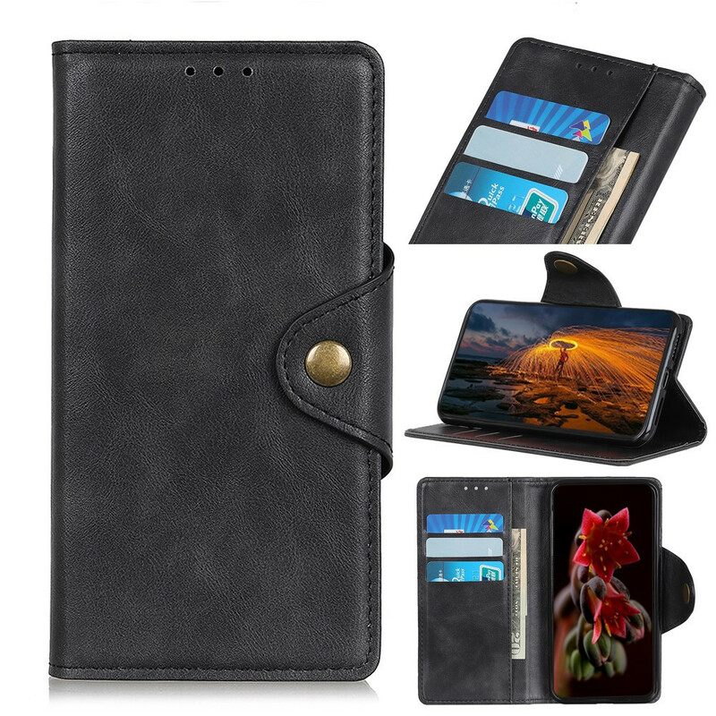 Κάλυμμα Xiaomi Redmi 8A Vintage Faux Δέρμα Και Κουμπί