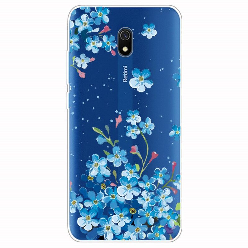 Θήκη Xiaomi Redmi 8A Μπουκέτο Με Μπλε Λουλούδια