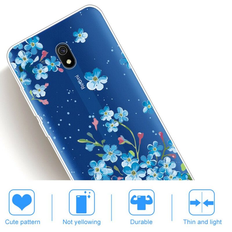 Θήκη Xiaomi Redmi 8A Μπουκέτο Με Μπλε Λουλούδια