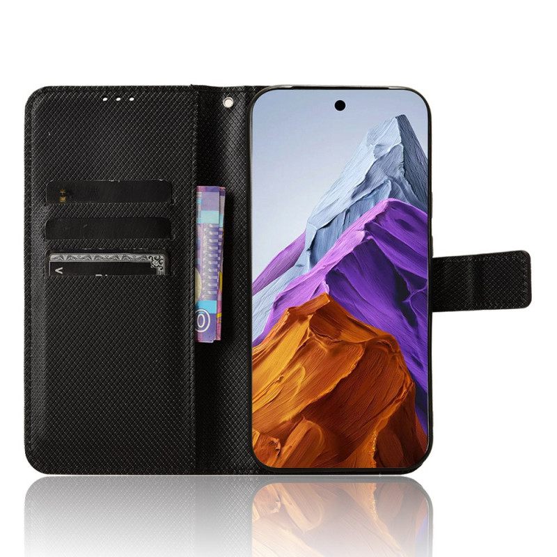 Δερματινη Θηκη Google Pixel 9 Pro Xl Ράμματα Με Λουράκια