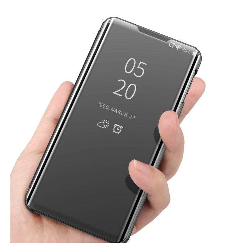 θηκη κινητου Oppo A53 / A53s Καθρέφτης Και Συνθετικό Δέρμα