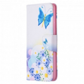 Κάλυμμα Samsung Galaxy A72 4G / 5G Ζωγραφισμένες Πεταλούδες Και Λουλούδια
