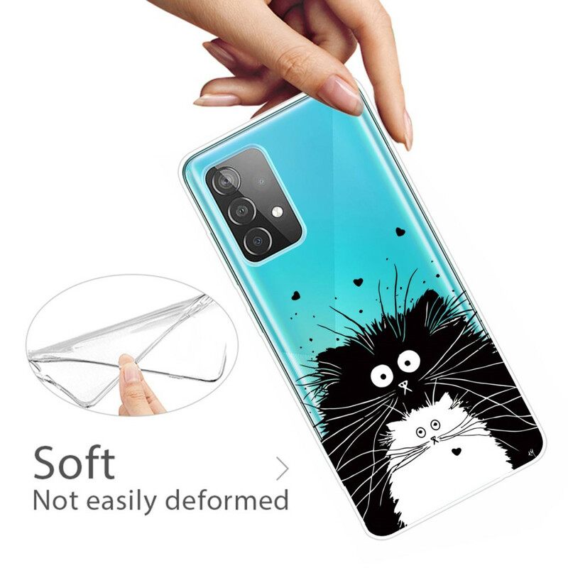 θηκη κινητου Samsung Galaxy A72 4G / 5G Κοιτάξτε Τις Γάτες