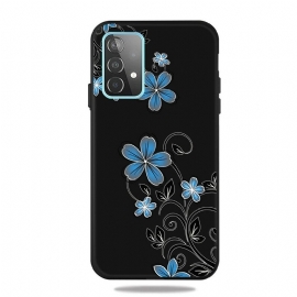 θηκη κινητου Samsung Galaxy A72 4G / 5G Μπλε Λουλούδια