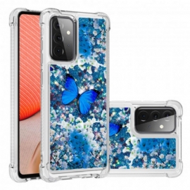 Θήκη Samsung Galaxy A72 4G / 5G Glitter Blue Butterflies