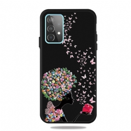 Θήκη Samsung Galaxy A72 4G / 5G Γυναίκα Με Λουλούδια