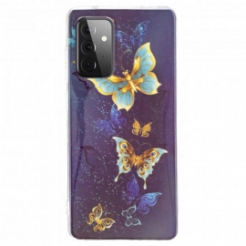 Θήκη Samsung Galaxy A72 4G / 5G Σειρά Fluorescent Butterflies