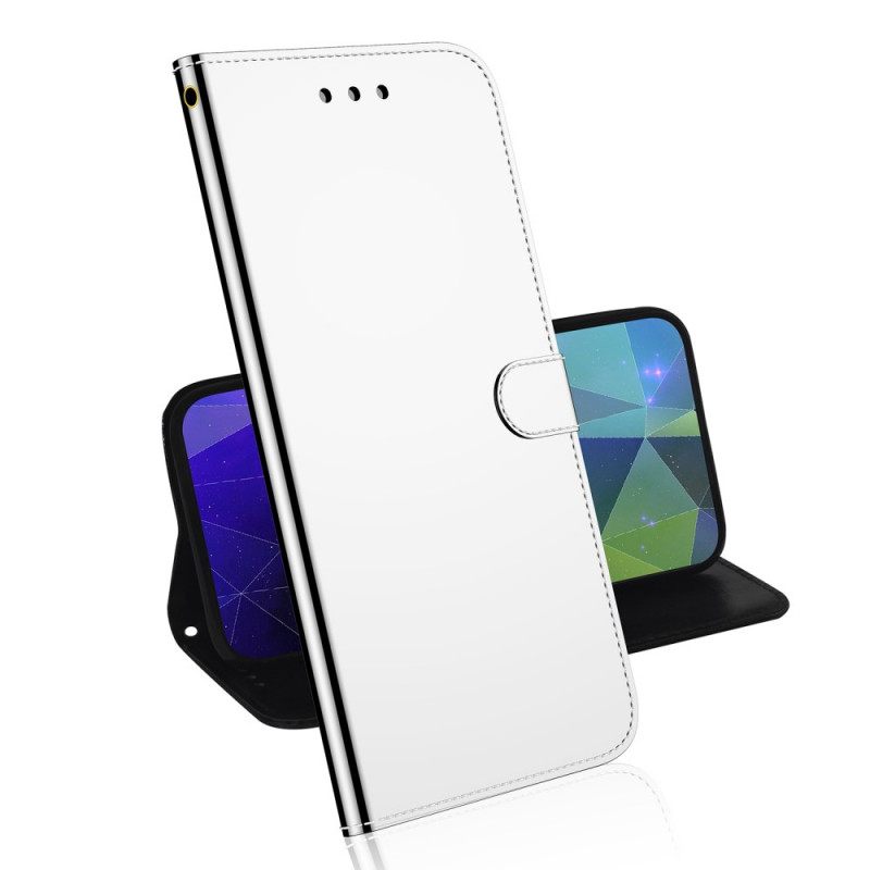 Κάλυμμα Realme 9 Pro Plus Κάλυμμα Καθρέφτη Από Συνθετικό Δέρμα