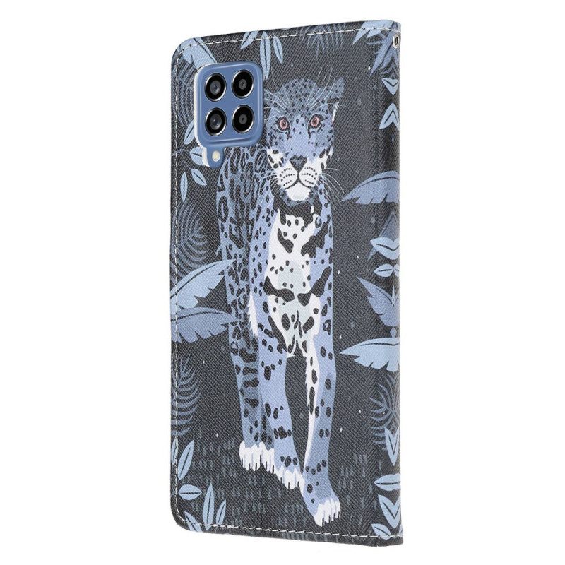 Κάλυμμα Samsung Galaxy M53 5G με κορδονι Λεοπάρ Λουρί