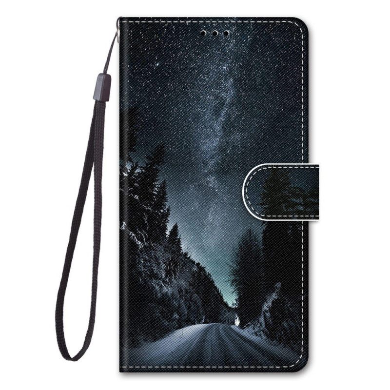 Θήκη Flip Samsung Galaxy M53 5G με κορδονι Τοπίο Με Κορδόνι
