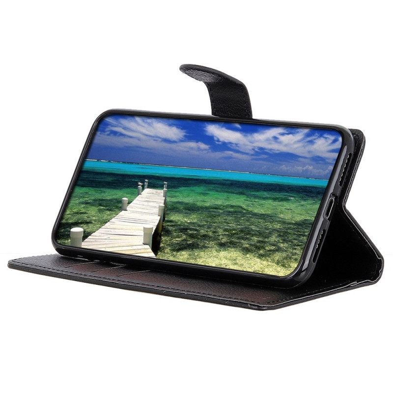 Θήκη Flip Samsung Galaxy M53 5G Παραδοσιακό Ψεύτικο Δέρμα