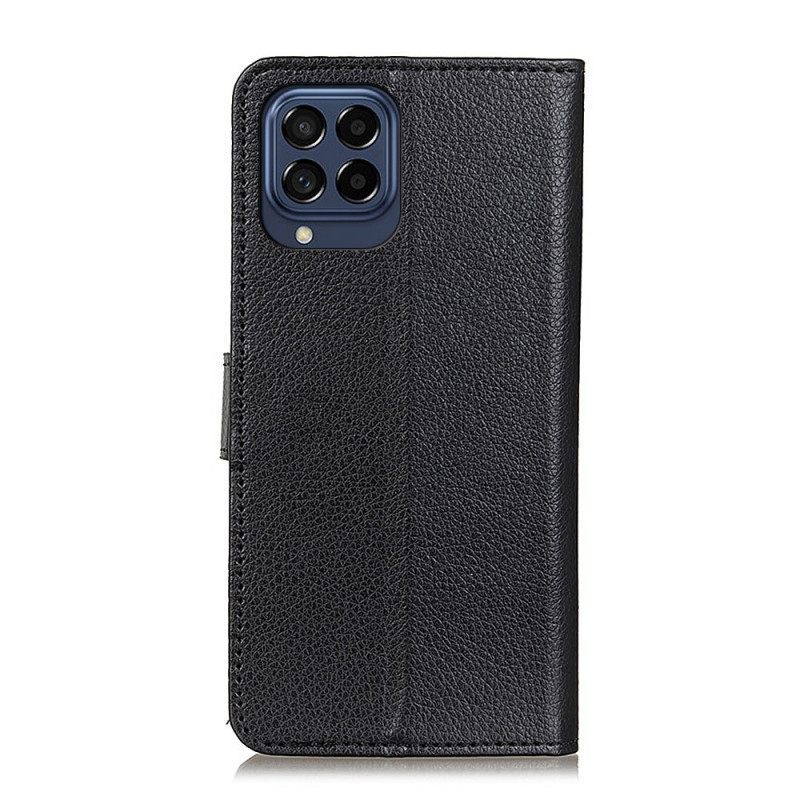 Θήκη Flip Samsung Galaxy M53 5G Παραδοσιακό Ψεύτικο Δέρμα