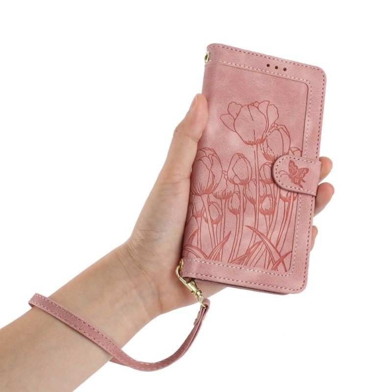 Δερματινη Θηκη Xiaomi 17 Pro Max 5 Υποδοχές Καρτών Και Κορδόνι Σιλικόνης