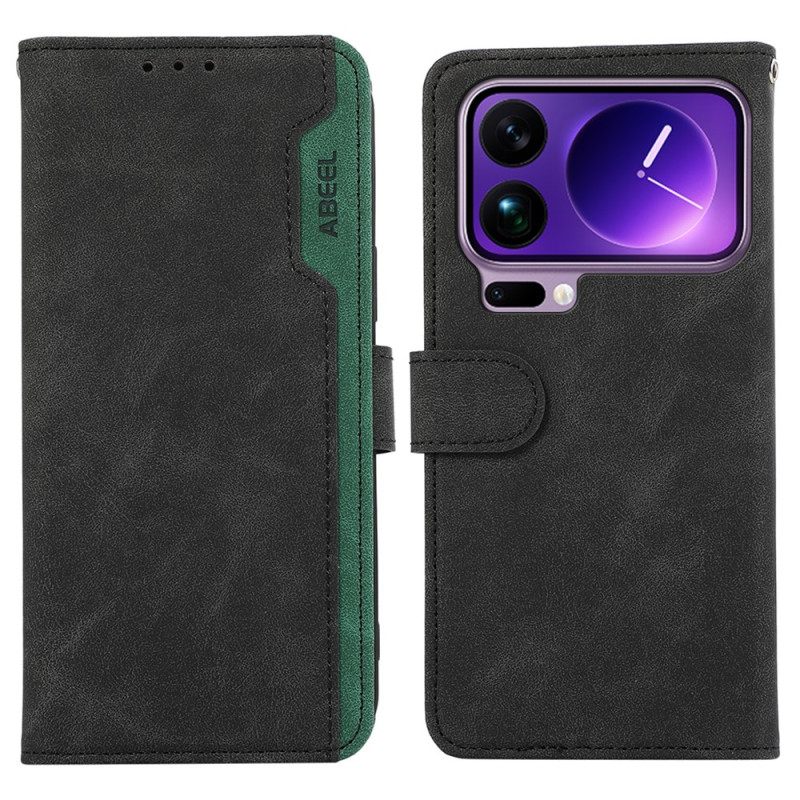 Δερματινη Θηκη Xiaomi 17 Pro Max Abeel Δίχρωμο Σιλικόνης