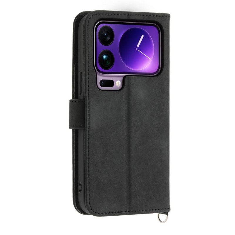 Δερματινη Θηκη Xiaomi 17 Pro Max Δαντέλα Με Λουρί Και Λουρί Ώμου