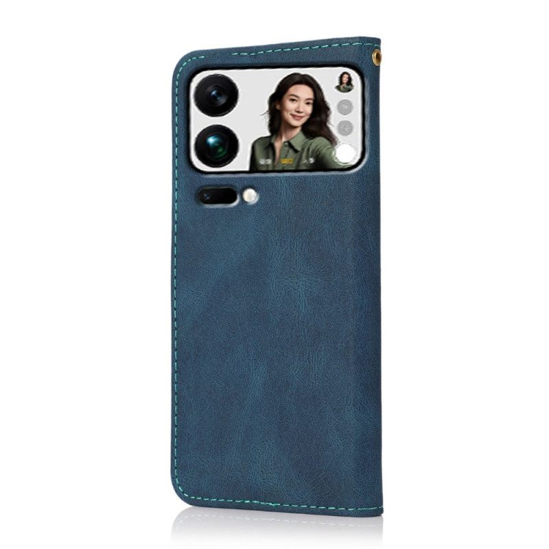 Δερματινη Θηκη Xiaomi 17 Pro Max Δίχρωμο Σχεδιασμός